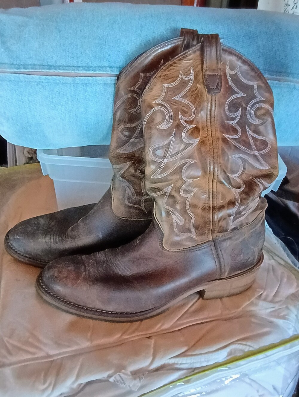 Double H Boots 11.5D Brown Leather 12" Domestic Gel ICE Work Western DH1552